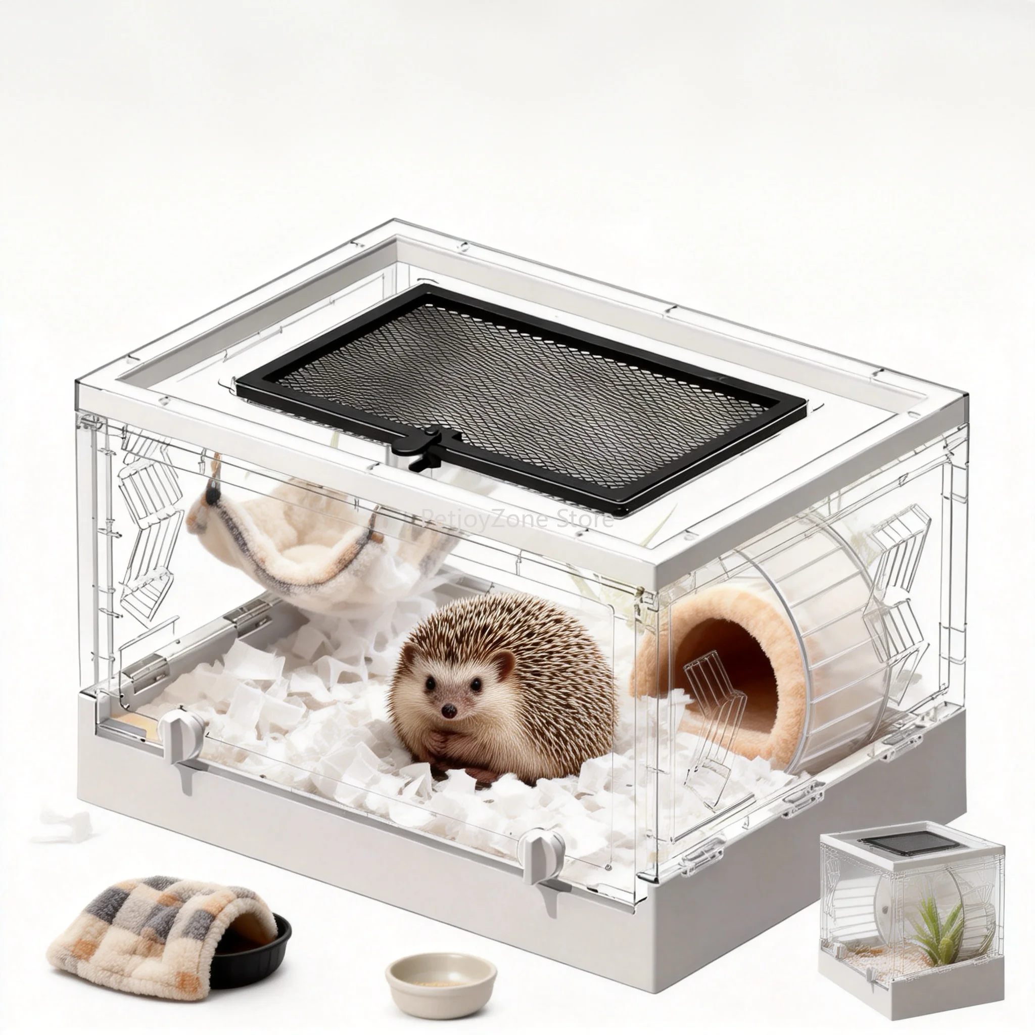 

New Arrival Foldable Reptile Cage ABS Acrylic Eco-Friendly Screen Ventilation Feeding Box For Lizard Spider