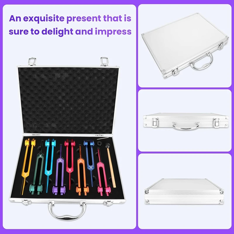 Chakra Tuning Fork Set, Tuning Forks For Healing Chakra Set, For Healing,Sound Therapy,Keep Body Durable