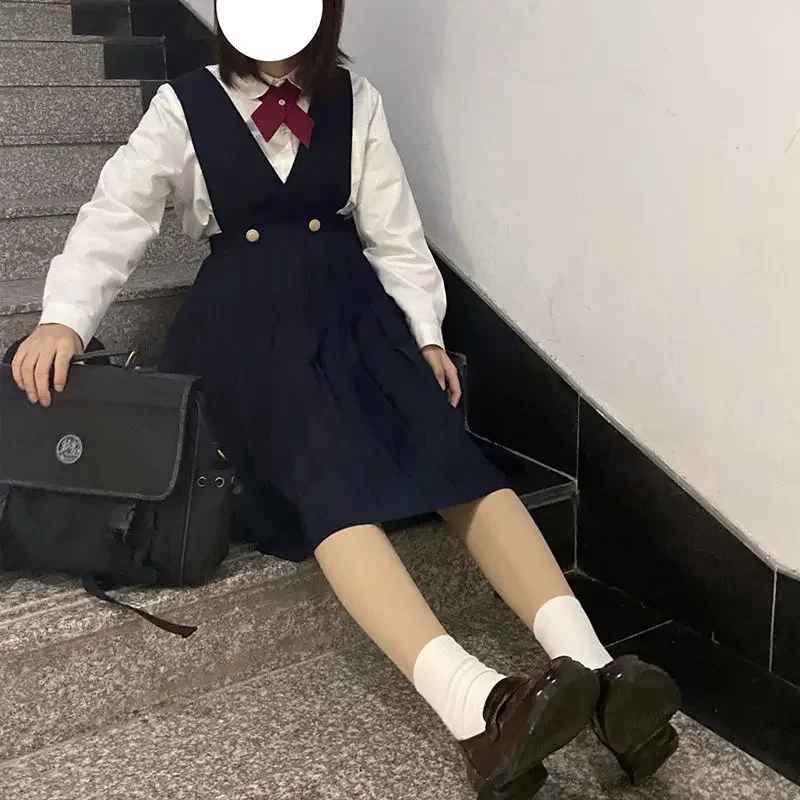 2024 Uniform HOT Japan Preppy Style Women Set JK Pleated Skirt and Top with Tie Sweet Set Female