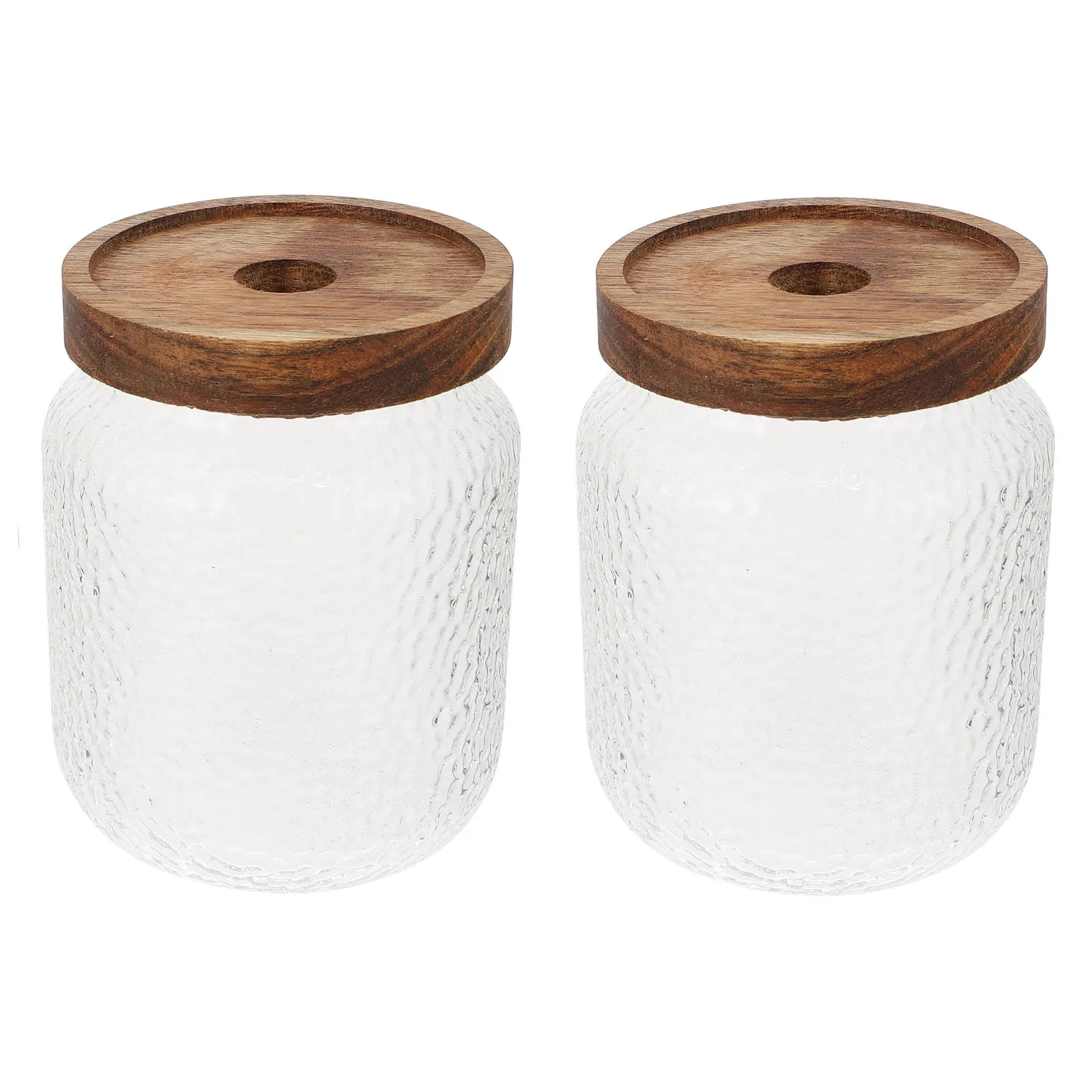 

2 pcs Sealed Storage Jar Glass Spice Container Lid Mini Size Light Weight Kitchen Home Multi Function Storage Bottle