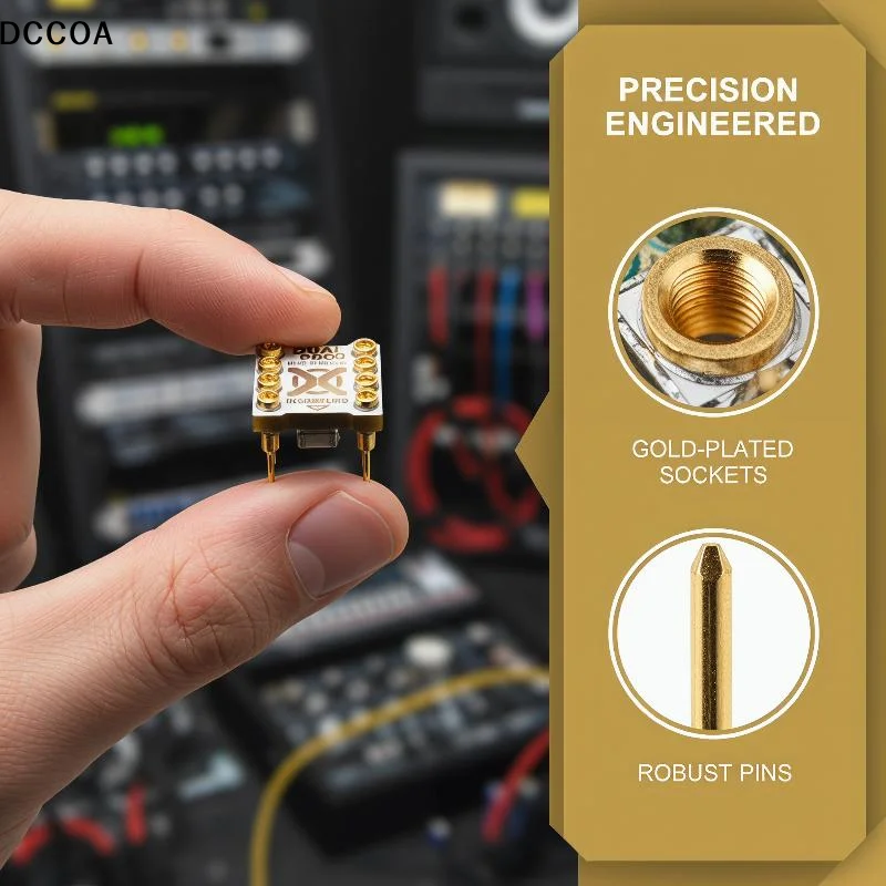 

[COA]1Pcs Gold HiFi Audio Dual Op Amp Socket Plated Decoupling Base Upgrade Holder For Operational Amplifier[COA]