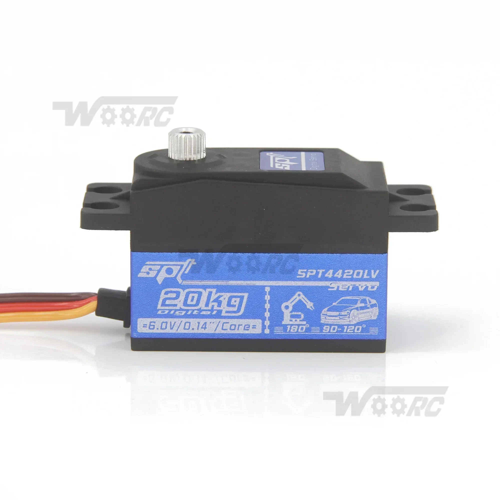 SPT 4420LV 20KG Metal Gear Short Body Low Profile Digital RC Servo Motor for 1/10 1/12 RC Car Boat Plane Robot Toy SCX10 TRX4