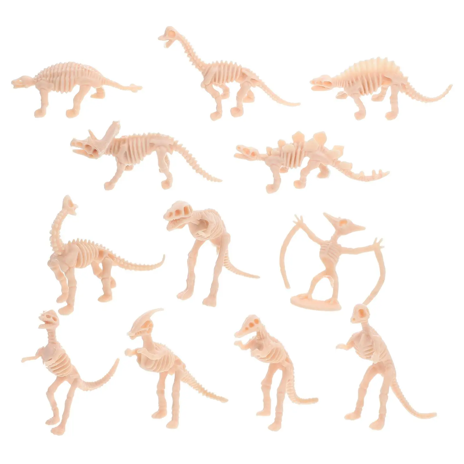 12 Pcs Dinosaur Skeleton Model Toy Action Figures Mini Animal Skeletons Plastic Small Toys