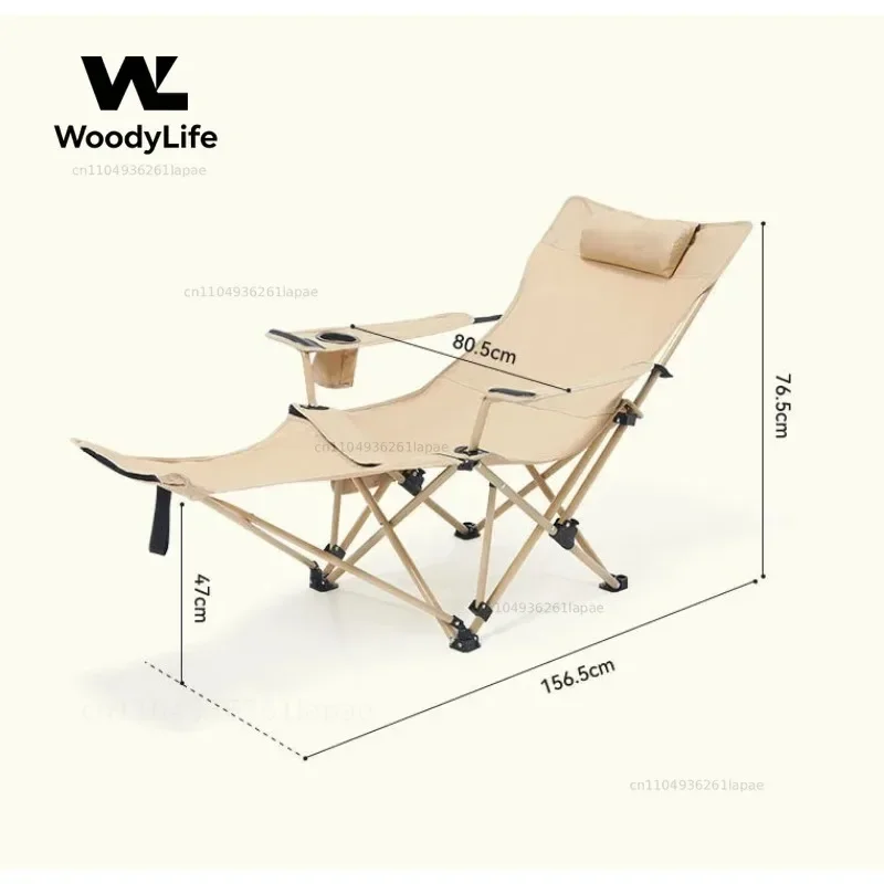 Outdoor Lounge Foldable Reclining Chair Portable for Fishing Seating and Lying Position Chairs