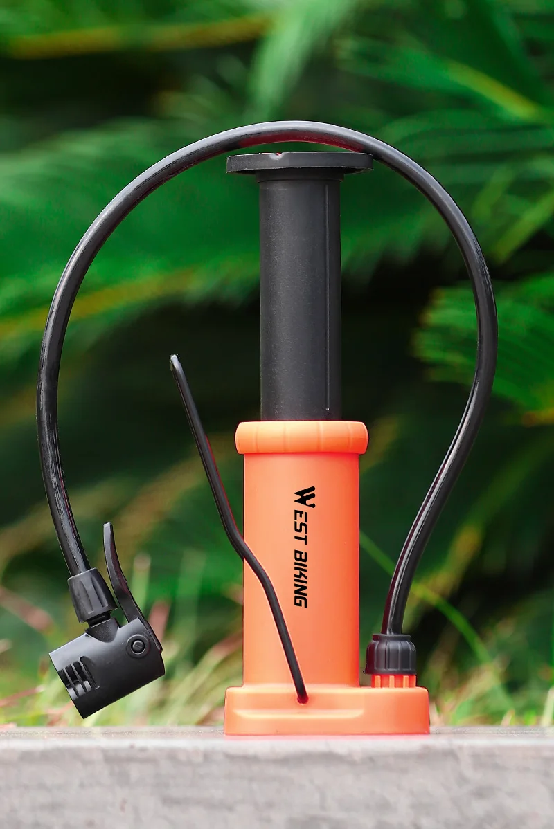 WEST BIKING Mini-Fußpumpe 120 PSI, tragbarer Fahrradreifenfüller für Presta- und Schrader-Ventile, für Radsport, Sportbälle, Fahrradzubehör – Detail 4