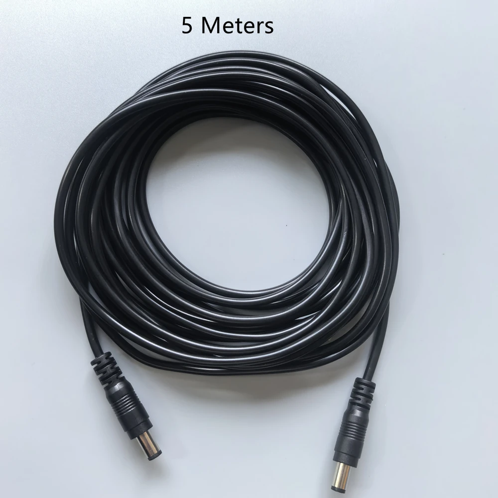 1/3/5/10/20 Meters DC Power Plug Male To Male 5.5 x 2.1mm CCTV Adapter Connector Cable 12V 10A Power Extension Cords