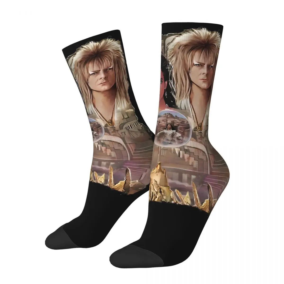 Winter Warm Colorful Unisex Enter The Labyrinth Socks Davids Bowies Non-slip Skateboard Socks