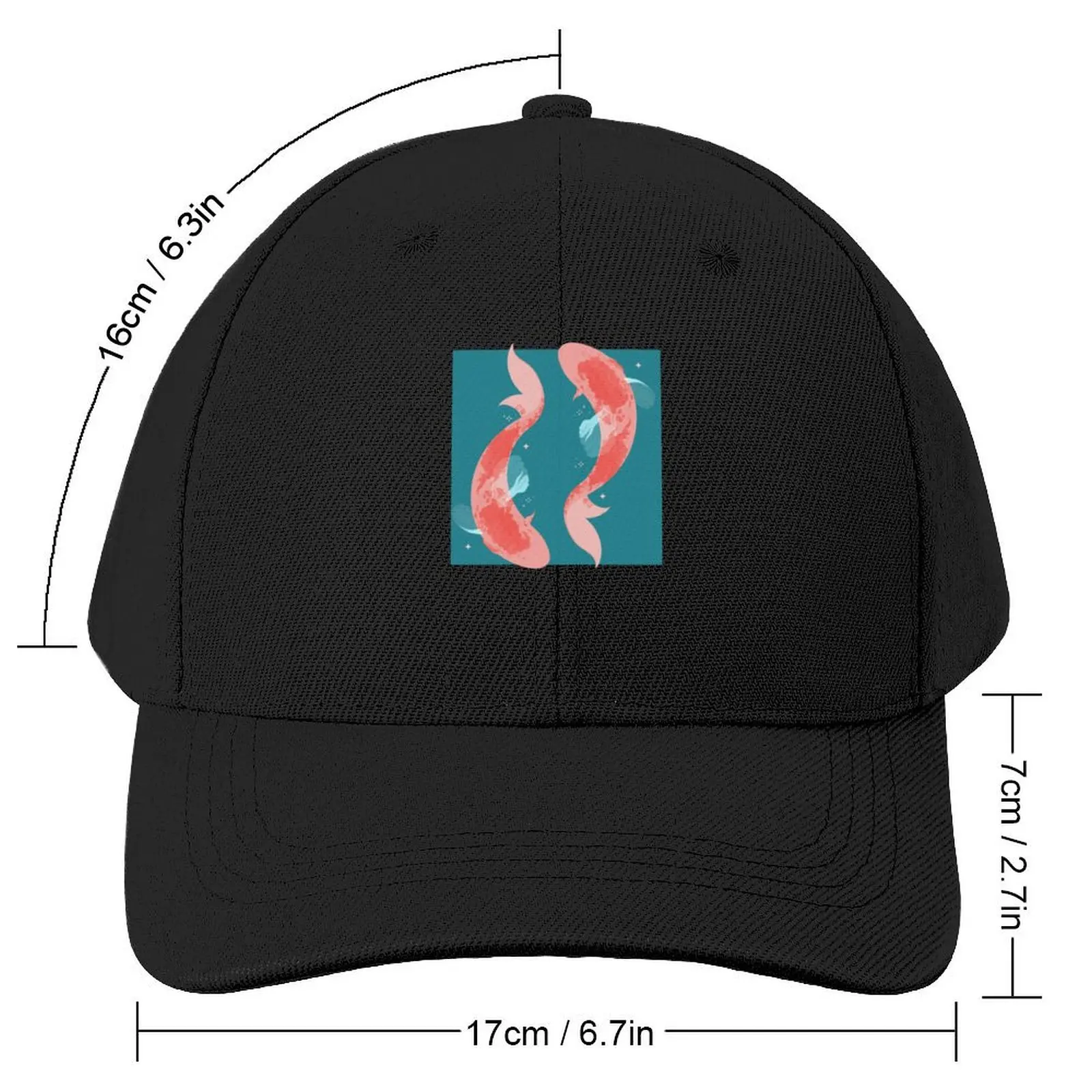 Quartz Coral Koi Fish Baseball Cap Beach Trucker Cap Sun Cap Men's Women's