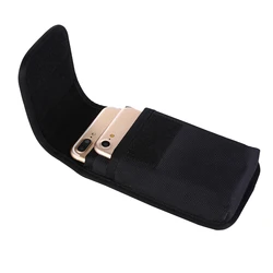 Universal High-quality Nylon Fabric Double Layer Phone Case Pouch for 5.5-7.0 Inches Mobile Phones