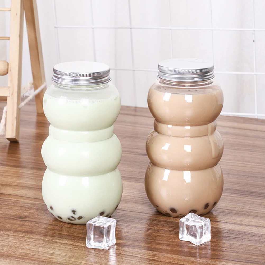 10 Uds. Contenedores de bebidas, tapas pequeñas de botellas de plástico para dulces, taza para bebidas de té de la leche, almacenamiento portátil para envolver jugo al aire libre