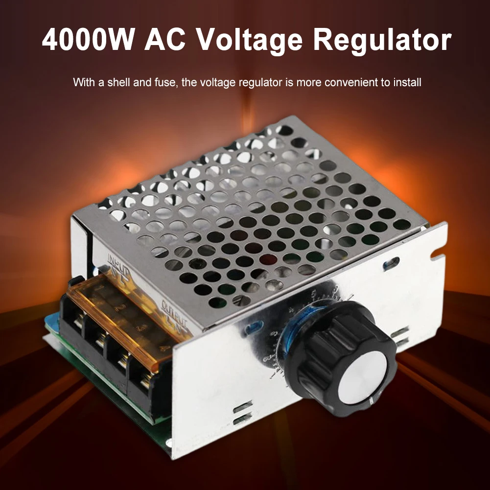 4000W AC220V Motor Speed Controller Electric Voltage Regulator Temperature Dimmer Governor for Home/Industrial Enterprises