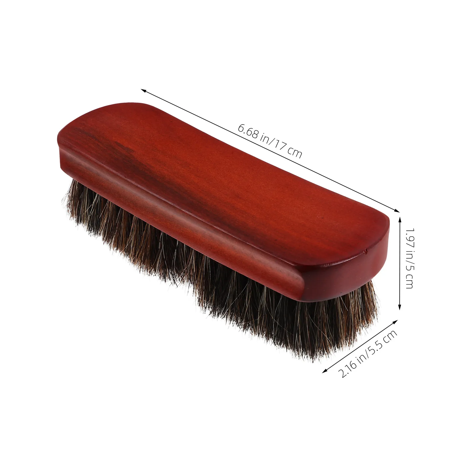 Ergonomic Wooden Horsehair Shoe Polishing Brush Ideal for Shoes Boots Removes Embedded Dirt Enhances Shine Shoe Polish