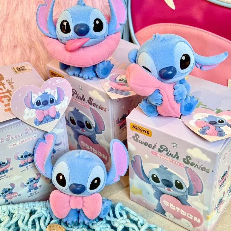 

Original 52TOYS Stitch Sweet Pink Series Blind Box Anime Action Figure Trendy Play Stitch Decoration 520 Valentine's Day Gift
