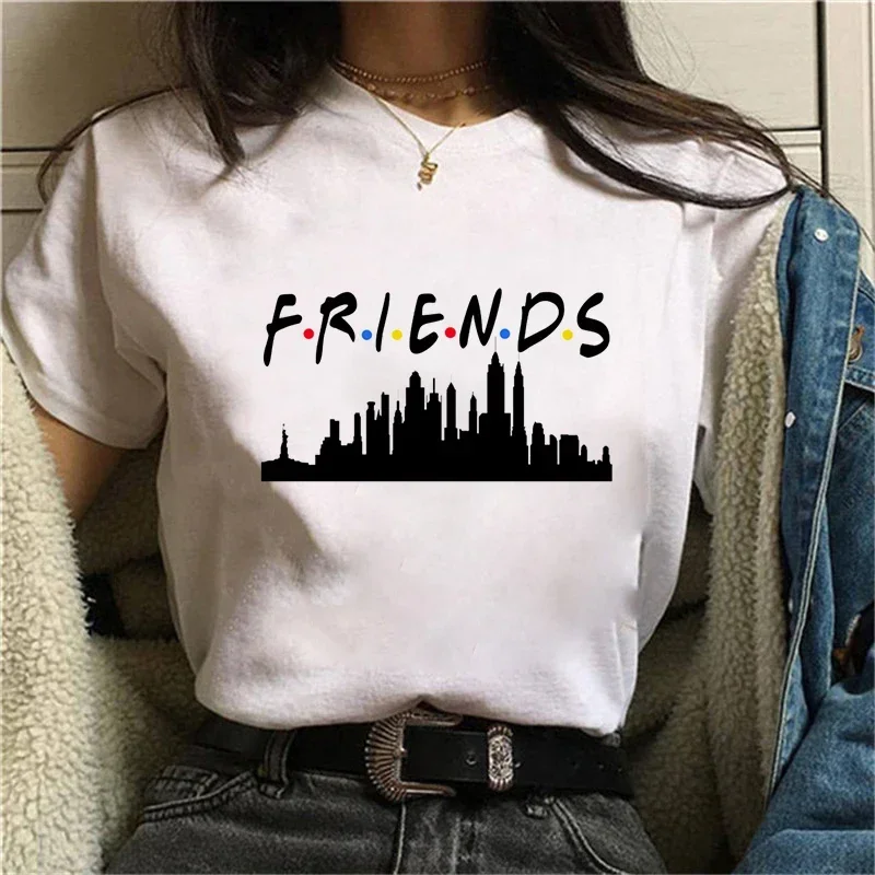 Old Friends Tv Show Tshirt Women T-shirts Tops Femme Clothes Female T-shirt Harajuku Summer 90s Tshirt Streetwear T-shirts