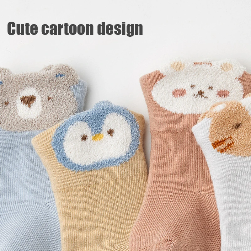 3 Pairs Baby Socks Cartoon Children Kids Socks Soft Breathable Boys Socks Warm Toddler Socks For Girl - view 4