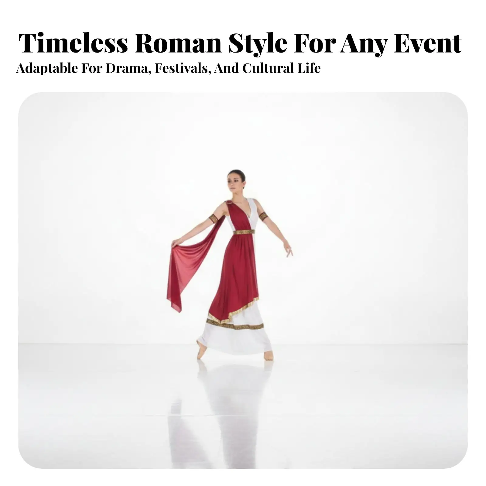 Roman Toga Costume Draped Roman Costume Tunic Classic Flowing for Performers, Stage Performances, Theater