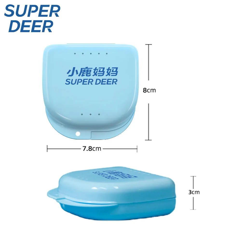 1PCS Portable Plastic Denture Box Orthodontic Braces Container False Teeth Protective Case Denture Storage Box For Oral Care