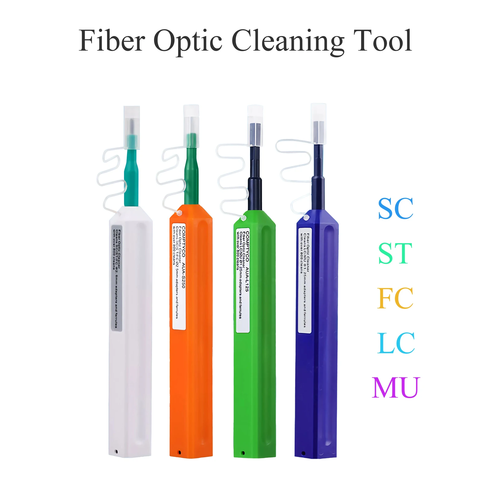 1PCS Fiber Optic Cleaning Pen SC/FC/ST LC/MU Connector One-Touch Clean 1.25mm/2.5mm End Face Optical Adapter Cleaner Tool