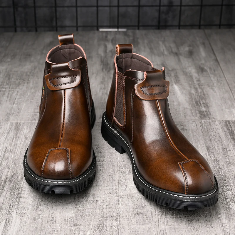 

Men's High Top Boots PU Solid Color Classic Daily Men's Boots