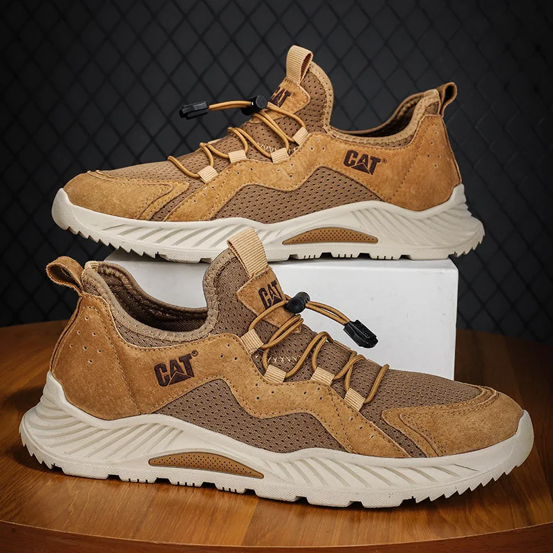 Hiking Shoes Men Summer Breathable Trekking Sneake Brown Mesh Men Brand Shoes Fashion Causal Comfortable Men Driving Shoes Zapat