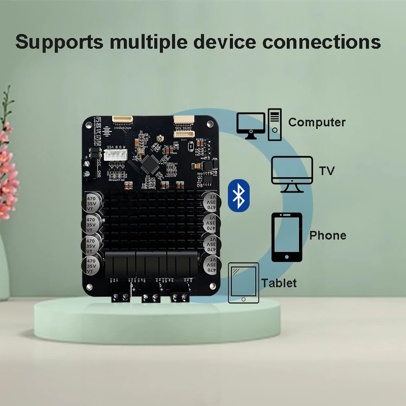 HiFi аудио Bluetooth 5,0 DSP 2,1 стерео TWS плата усилителя регулировка сабвуфера 70 Втx2 + 140 Вт поддержка настройки программного обеспечения