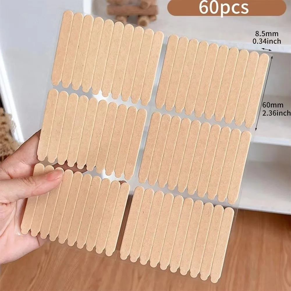 60/66Pcs Transparent Adhesive Nail Glue Stickers Acrylic Double Sided Design Nail Art Tape Reel Practice False Nails Display