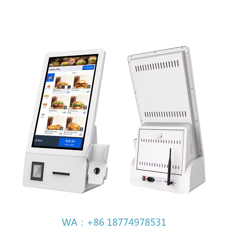 

Cafe Hotel Restaurant Food Court Fast Food Chain21.5 Inch Self Service Ordering Kiosk with Printer Capacitive Touch Oem for