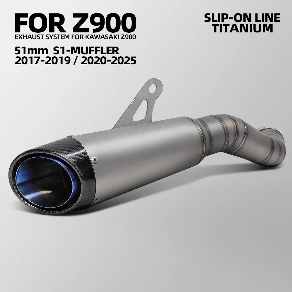 

Для Kawasaki Z900 2017-2025 лет мотоцикла надеваемый выхлопной проект титановый корпус карбоновый наконечник глушитель Streetbike Escape Line