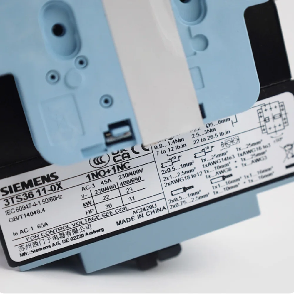 Original Auxiliary Contact AC24V 36V 48V 110V 220V 380V Modular Din Rail Contactor 3TS33 3TS34 3TS35 3TS36 00-0X 11-0X 1NC 1NO