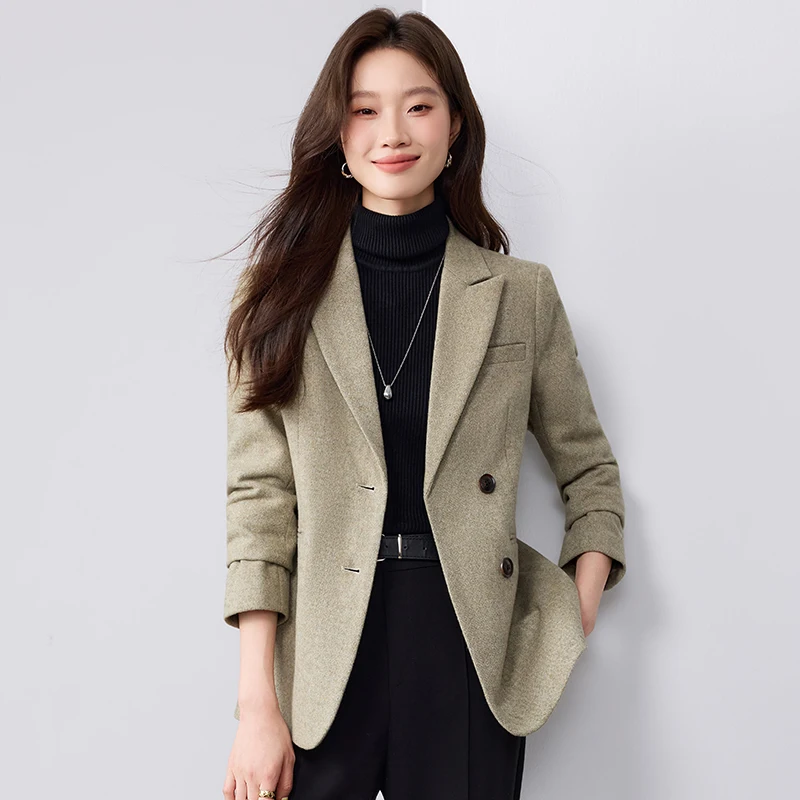 

Высококачественный пиджак для женщин, осень-зима, новый корейский модный женский костюм, тонкий серый укороченный костюм, куртки, женская одежда