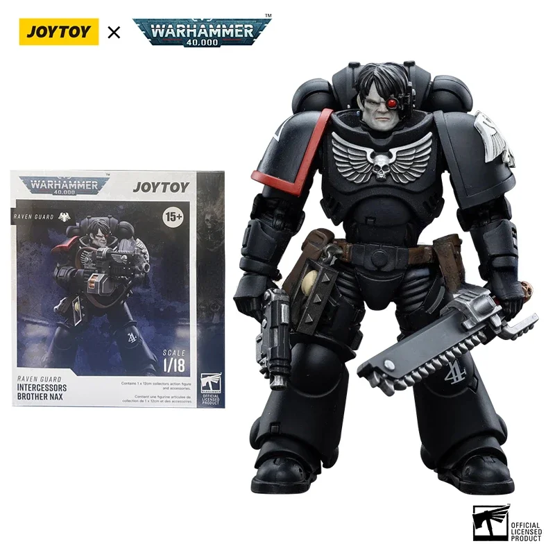 In Voorraad JOYTOY 1/18 Action Figure (4 Stuks/set) 40K Raven Guard Intercessor Anime Militaire Figuur