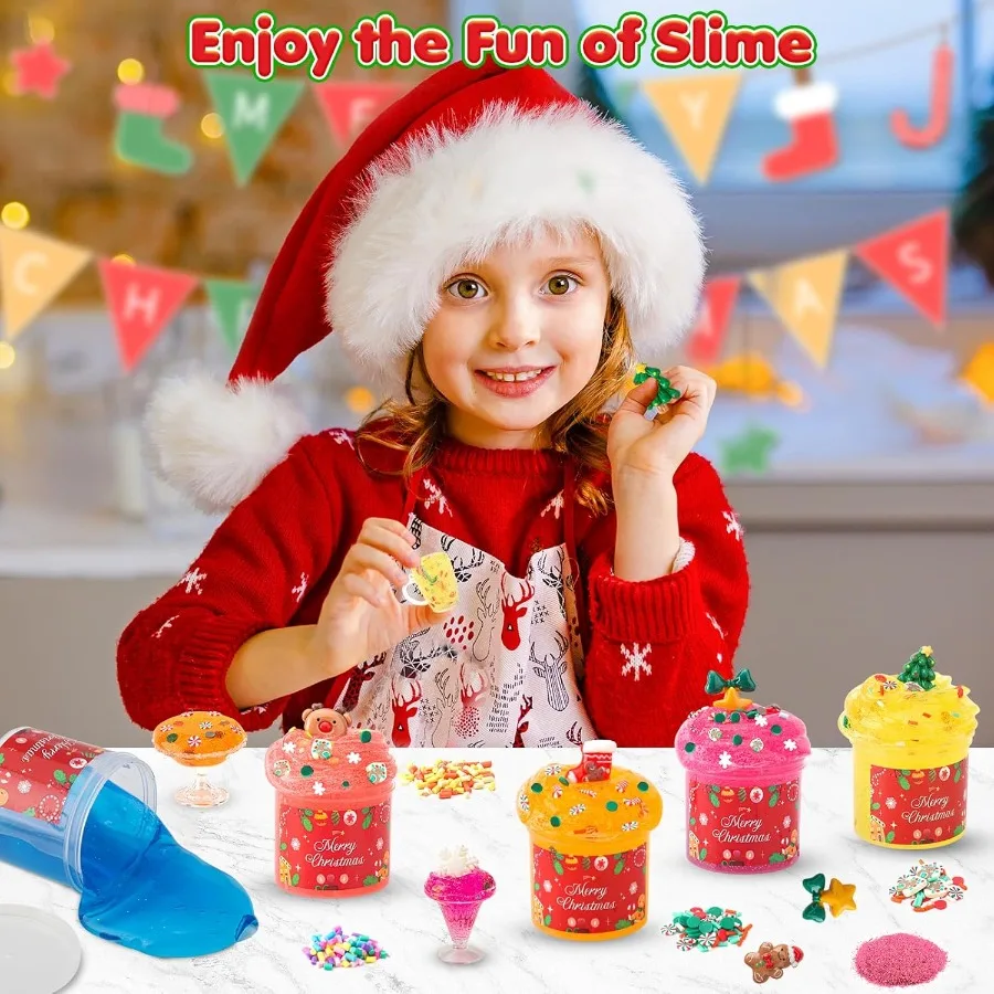 الوحل تقويم القدوم 2025 24 يوما من عيد الميلاد كاملة جامبو كريستال واضح الوحل عدة العد التنازلي التقويم لمتعة عطلة NonSt #5