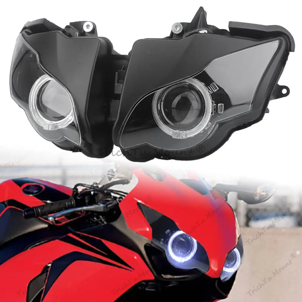 

For Honda CBR1000RR 2008 2009 2010 2011 Motorcycle Front Headlight Hi/Lo Beam Angel Eyes HID Projector Xenon Head Lamp Assembly