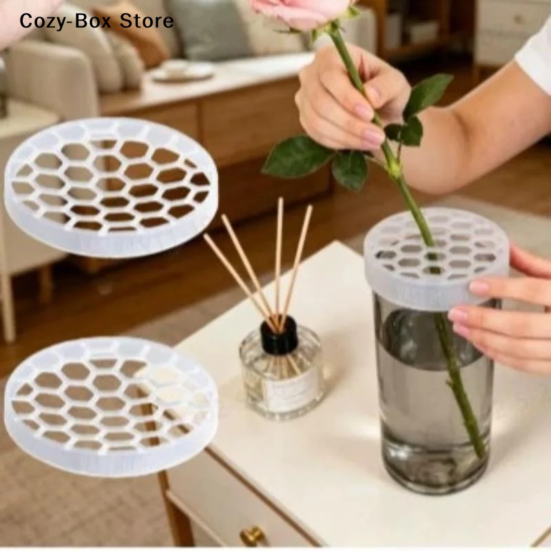 [ZY]DIY Arrangement Holder Vase Grid Insert Reuseable Flower Arrangements Flower Arrangement Holder Plant Straw Fixation[ZY]