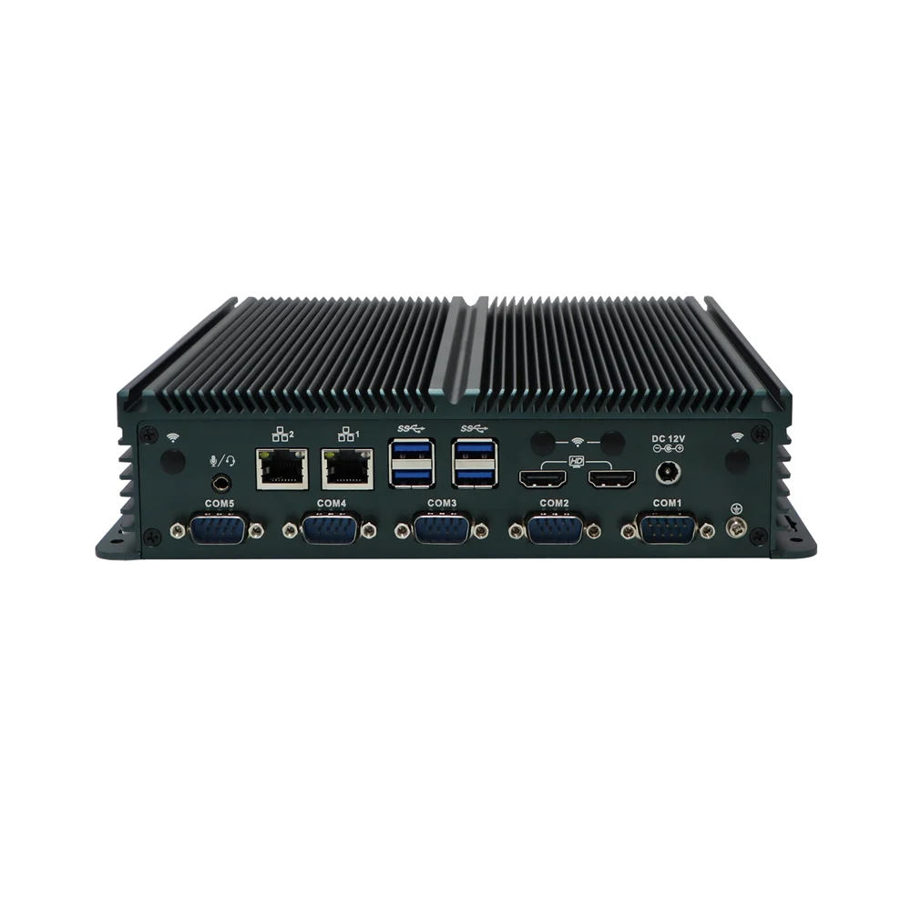 HUNSN-computador industrial Fanless, mini computador, IPC,Intel N10,IX13,TPM 2.0, Wi-Fi 6, BT5.2, 6xCOM 1/2, RS232, RS485, 2LAN