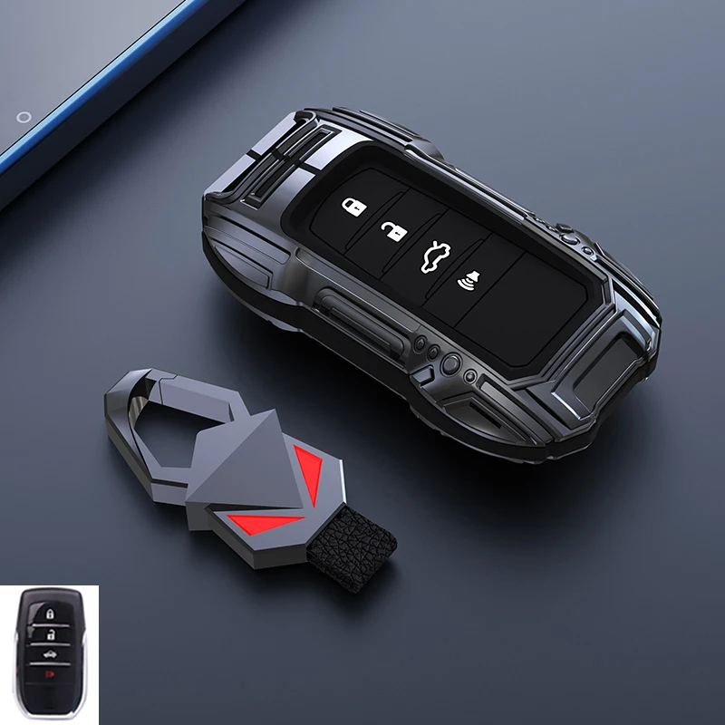 2/3/4/5buttons Alloy Car Remote Key Case Cover Bag For Toyota Corolla Rav4 Highlander Fortuner Hilux Land Cruiser Innova PRADO