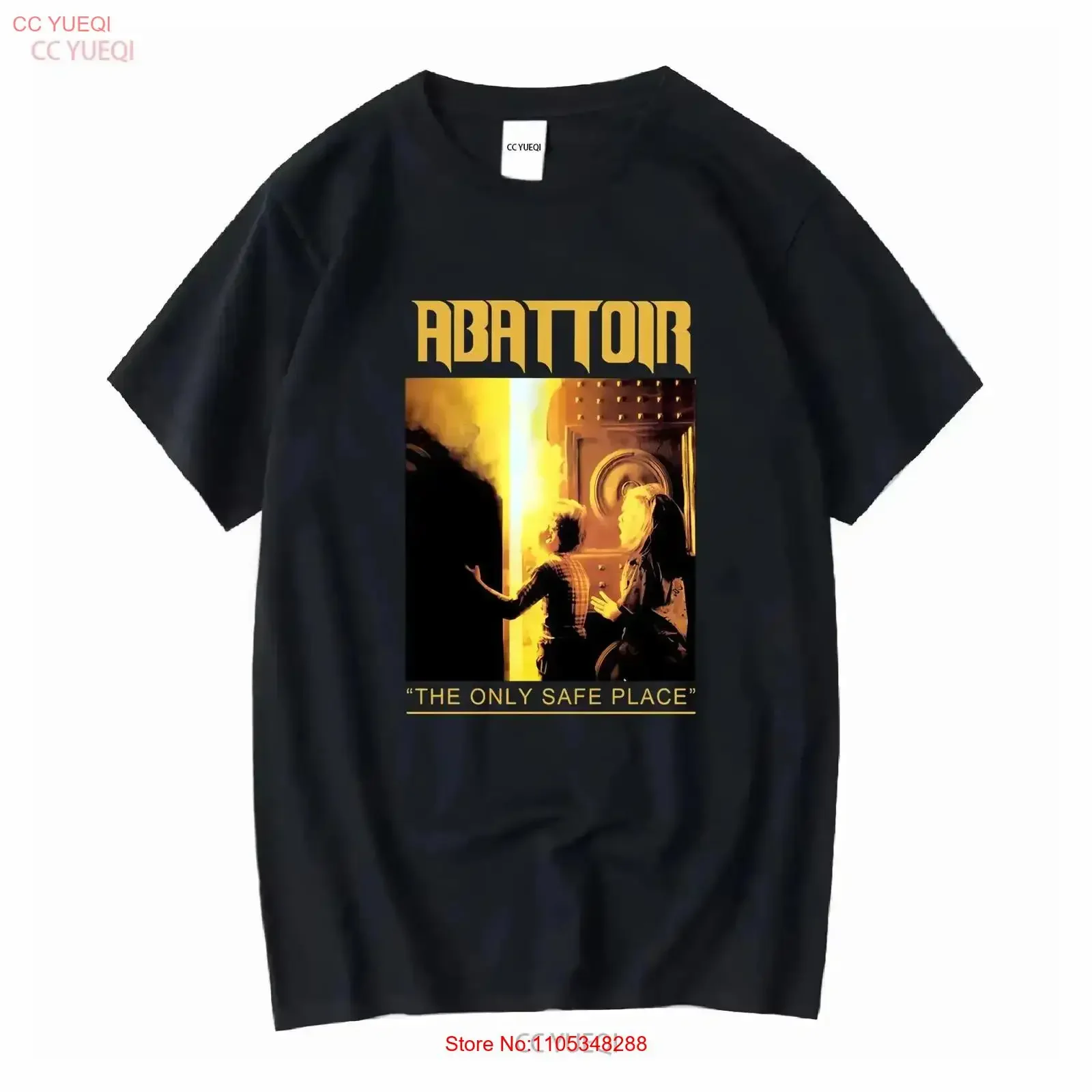 Limitiertes, NEUES, beliebtes T-Shirt „Abattoir The Only Safe Place American Music“ S 4XL, Vintage-gewaschenes, atmungsaktives Oberteil für den Alltag