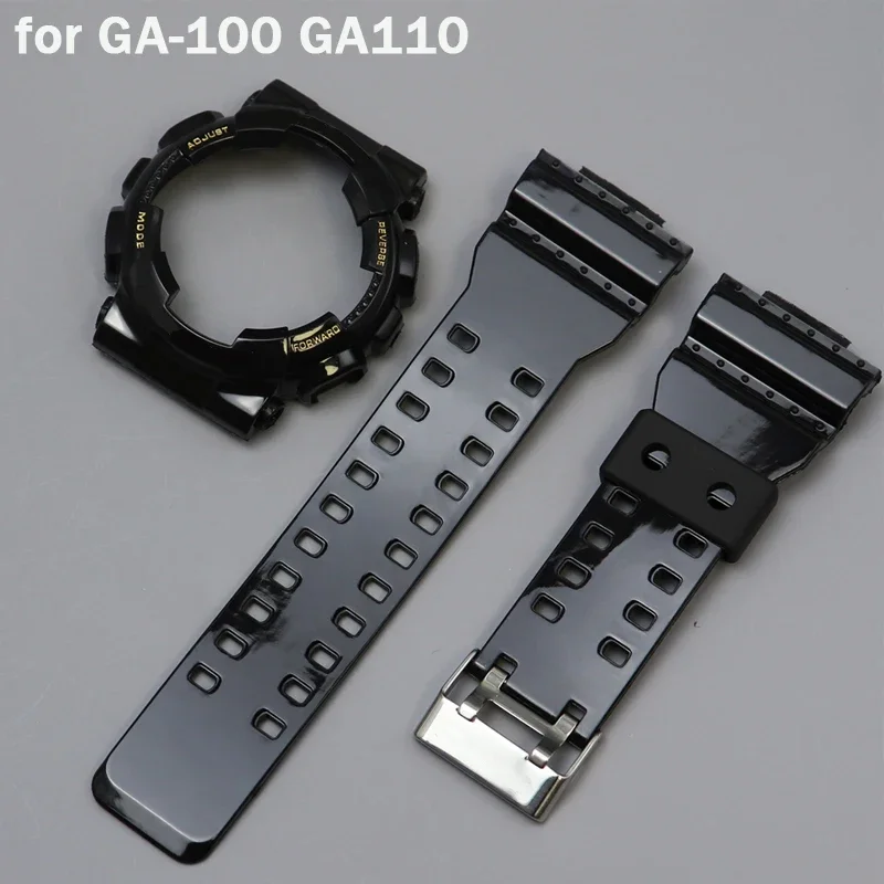 Bright High Quality Silicone Strap for Casioak GA-110 GA100 GD120 Watchband with Watch Case Rubber Watch Strap Watch Serise