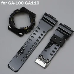 Bright High Quality Silicone Strap for Casioak GA-110 GA100 GD120 Watchband with Watch Case Rubber Watch Strap Watch Serise