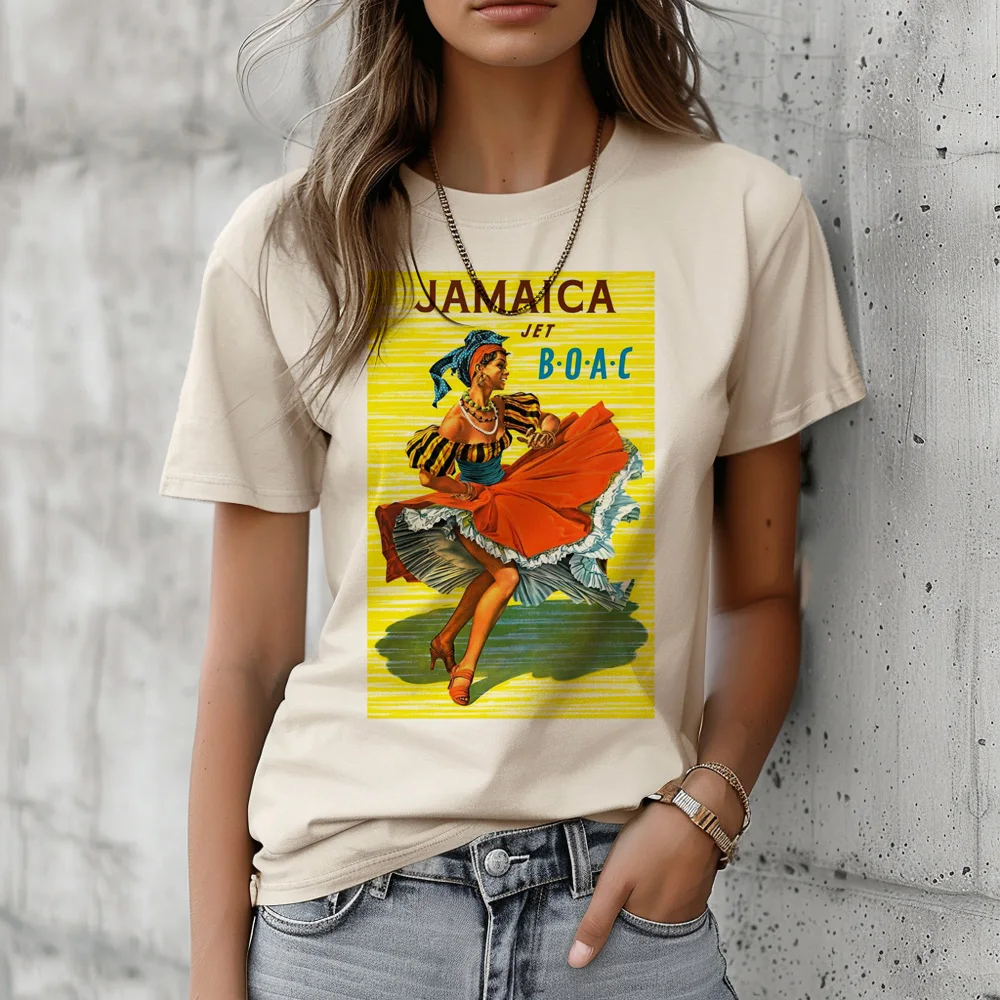 Jamaica t shirt women harajuku summer t shirt girl Japanese anime clothing