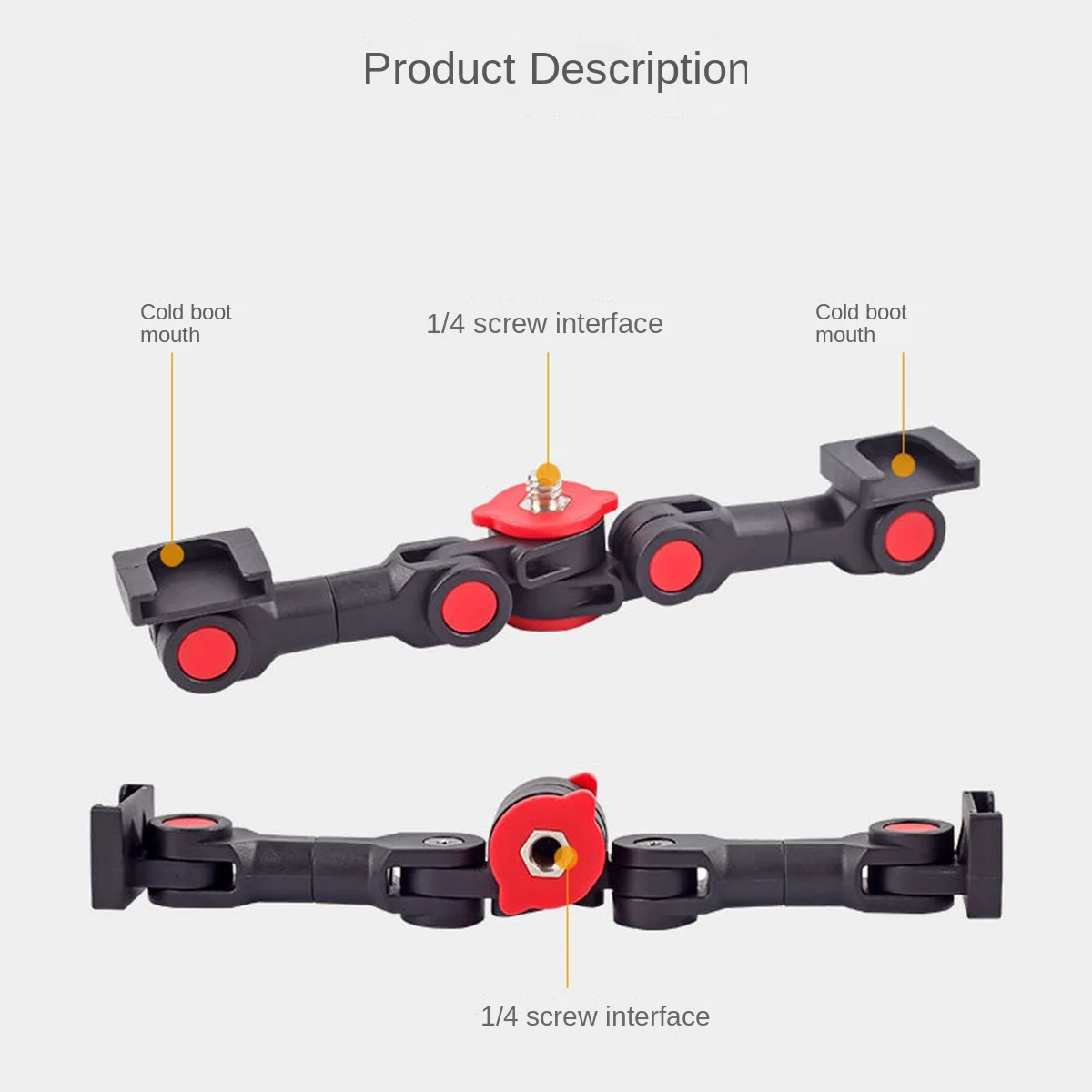 Obrotowy Adapter do montażu na zimno z klips do telefonu podwójnym wspornikiem pasek rozszerzenia na zimne buty do aparat telefon światła LED