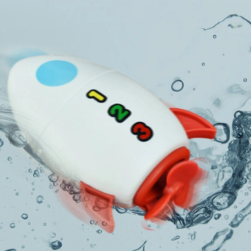 Wind Up Clockwork Cute Submarine Rocket Kids Baby Favor Bath Shower Time Toy Boat Water Toys Gift