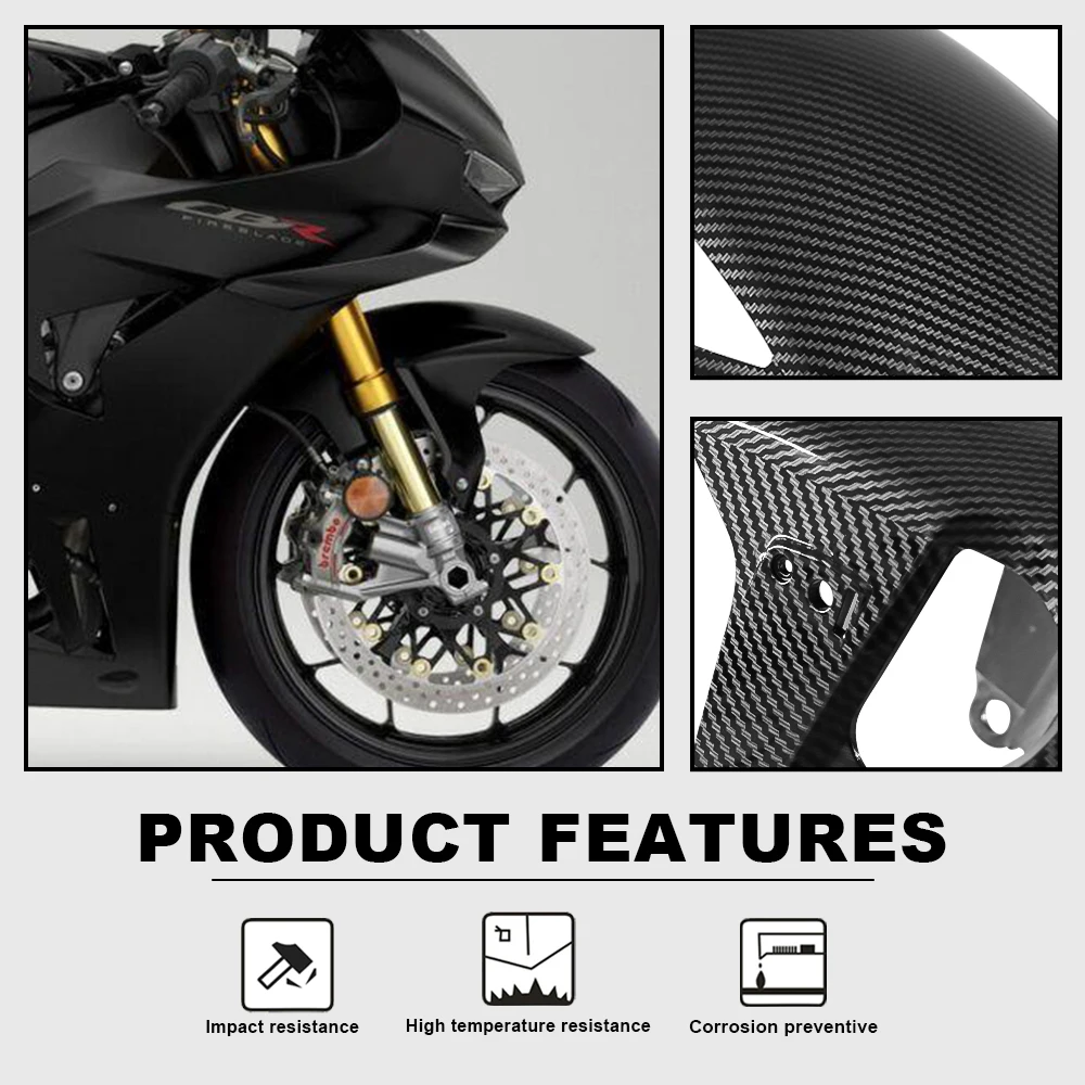 Front Fender For HONDA CBR100ORR  CBR 1000 RR 2008-2024 Motorcycle Mud Guard Mudguard Splash Fairing ABS Carbon Fiber