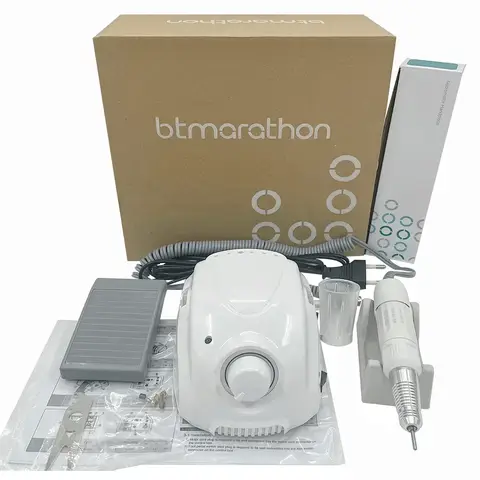 65W 전기 네일 드릴 BT 마라톤 챔피언-3 마이크로 모터 제어 상자 DC30V 35000RPM H200 핸들 밀링 머신 매니큐어 기계
