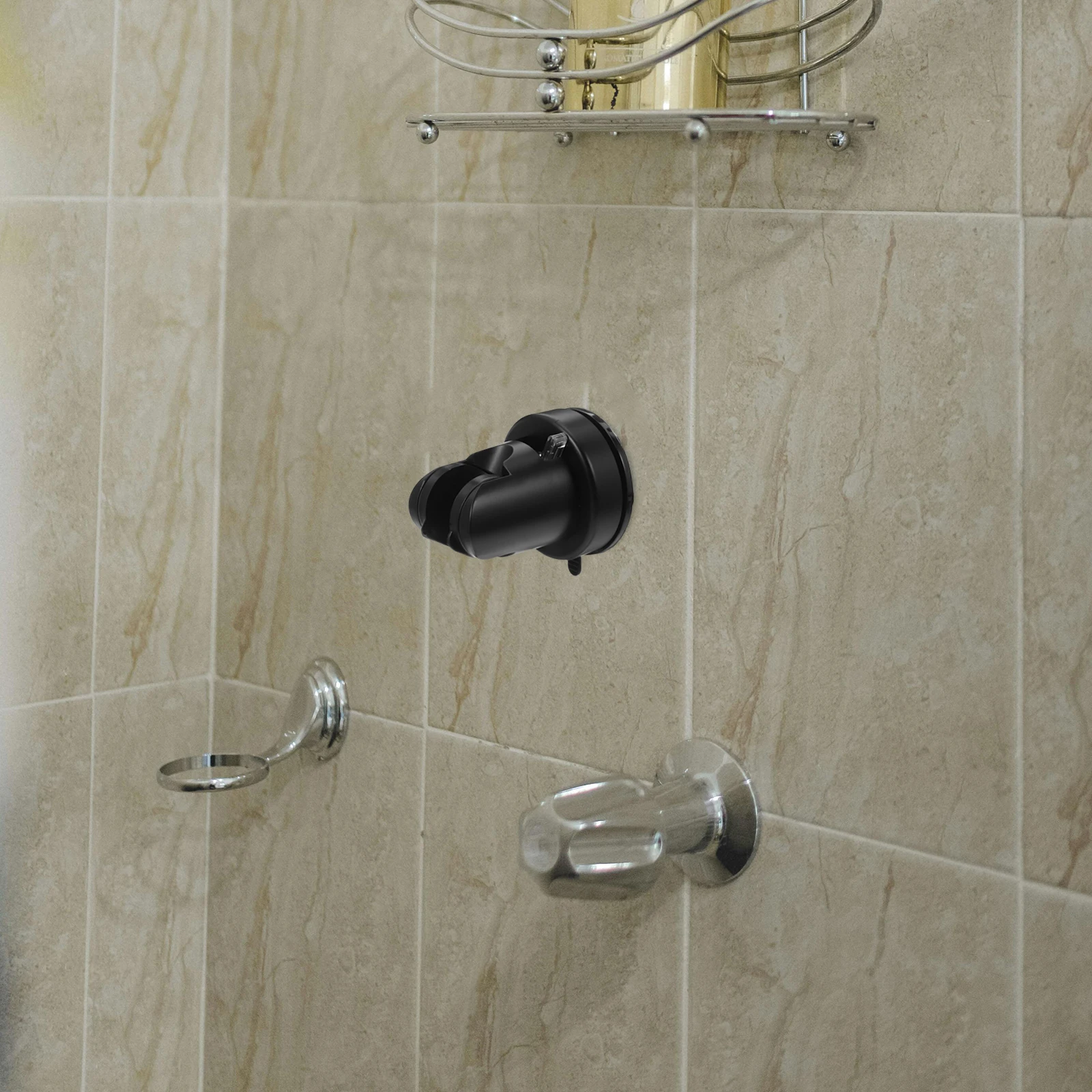 

Suction Cup Shower Bracket Removable Hook Plastic Holder Punch-free for Handheld Child