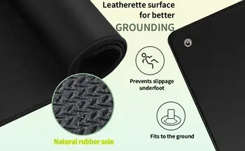 MAXSHARER Uzemňovací gumová kožená podložka, uzemňovací podložka na spaní, podložka pod počítačovou myš, uzemňovací podložka pod nohy, podložka na stůl pro lepší spánek 10 nejlepší prodej uzemňovací rohož uzemnění - №3