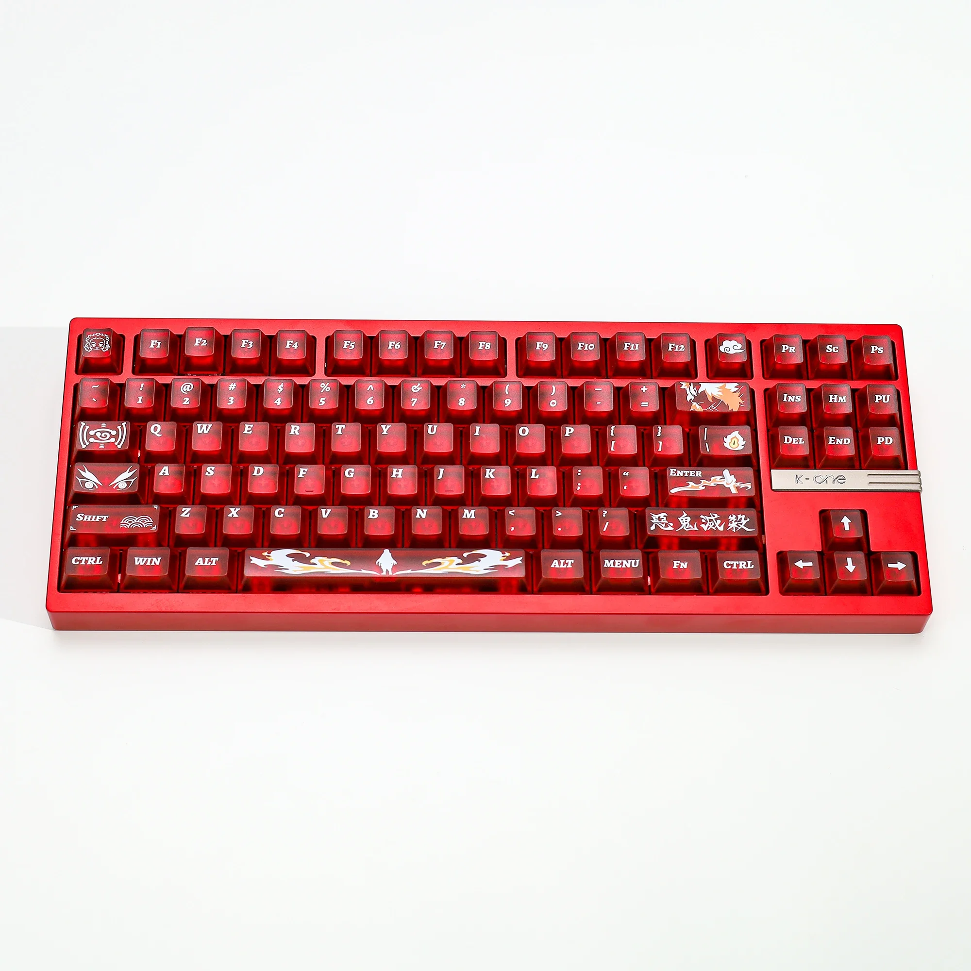 

KBDiy Cherry Profile Nichirin Sword-Red Keycaps Custom Matte Translucent 137 Keys Cap for Mechanical Keyboards PC Material UV