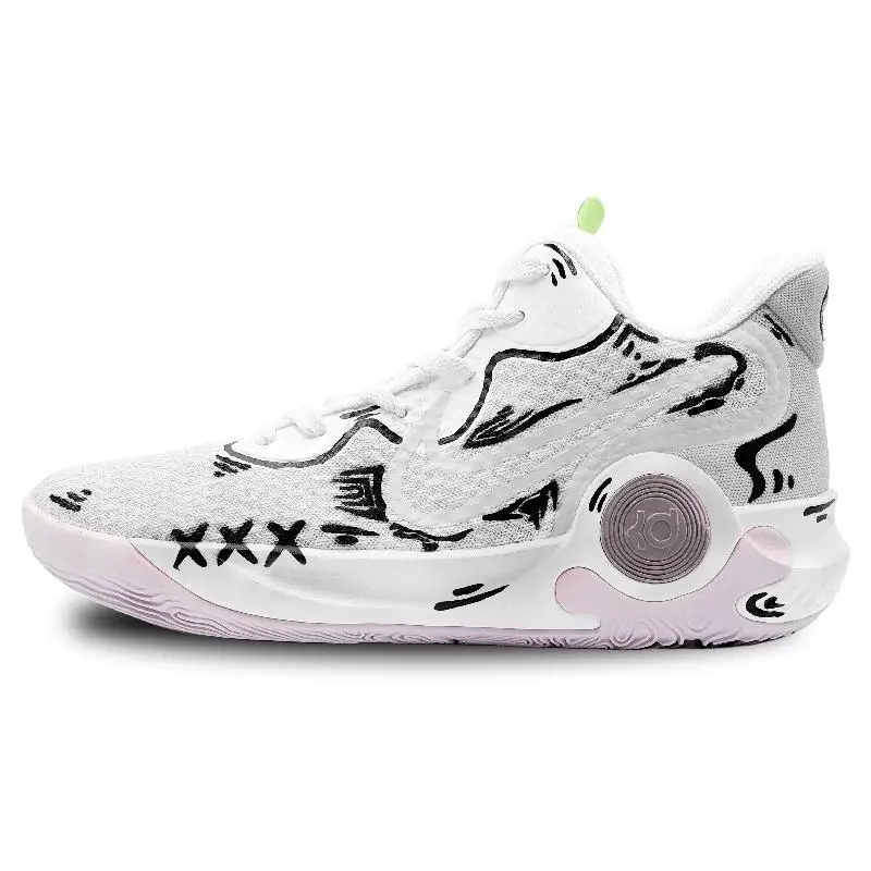 

[Двухмерные серые] винтажные баскетбольные кроссовки Nike KD Trey 5 IX с амортизацией, устойчивые к истиранию, средние кеды U