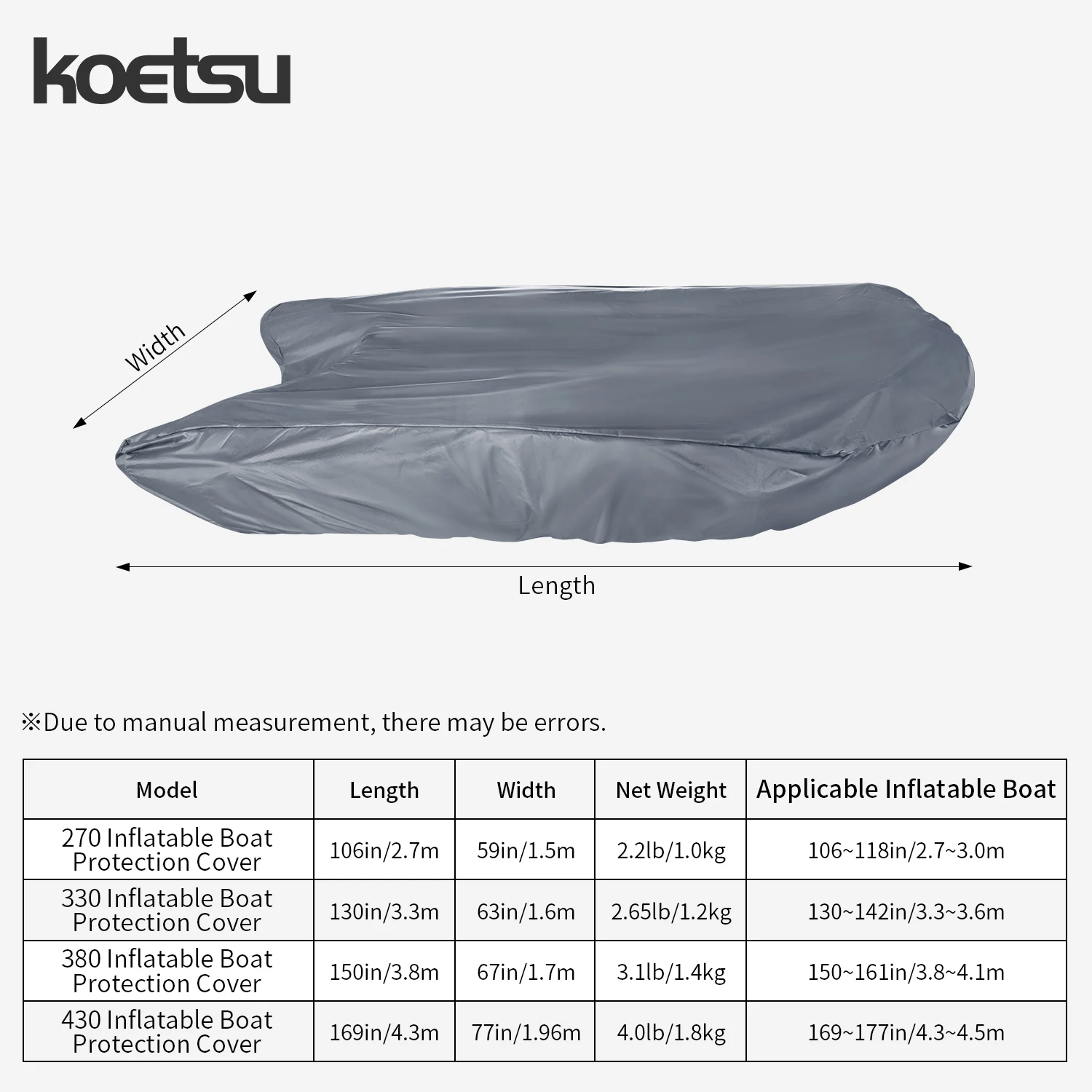 KOETSU 420D غطاء قارب مطاطي مضاد للبهتان ومقاوم للتمزق من الدرجة البحرية غطاء قارب قابل للنفخ غطاء قارب فضي #3