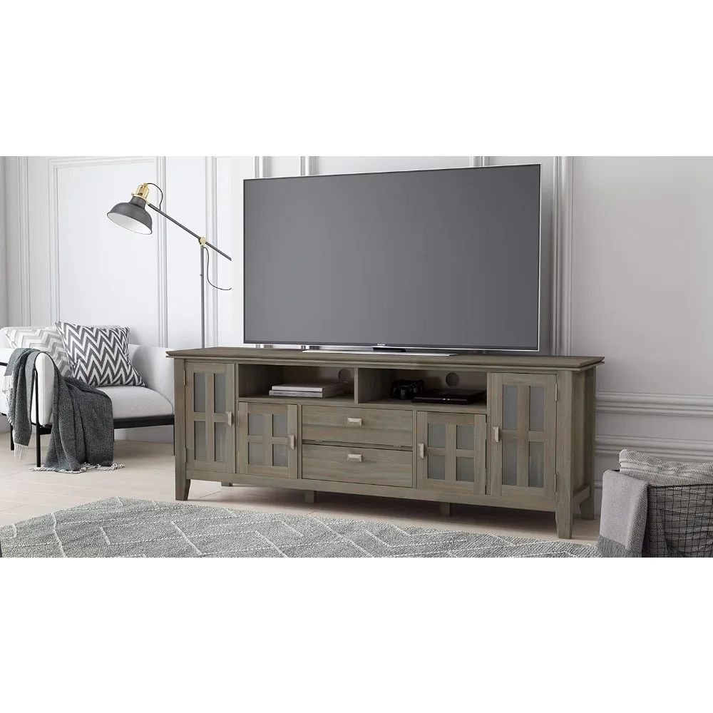 Universal TV Stand, 72 inch Wide, Transitional, Living Room Entertainment Center, Storage Cabinet, for Flat Screen TVs up